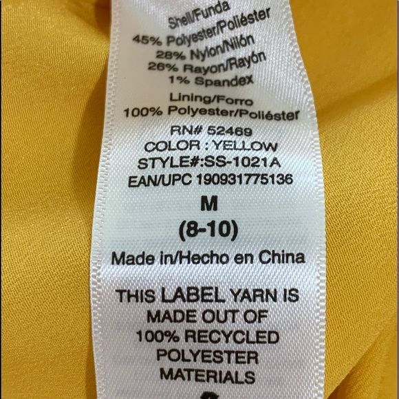 Scoop for Walmart off the shoulder maxi dress yellow size medium 8–10 1746 - Picture 7 of 9